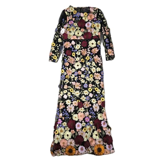 Mac Duggal Dresses & Skirts - Mac Duggal Black Floral Embroidered‎ Long Sleeve Cocktail Dress Womens 10 NWT